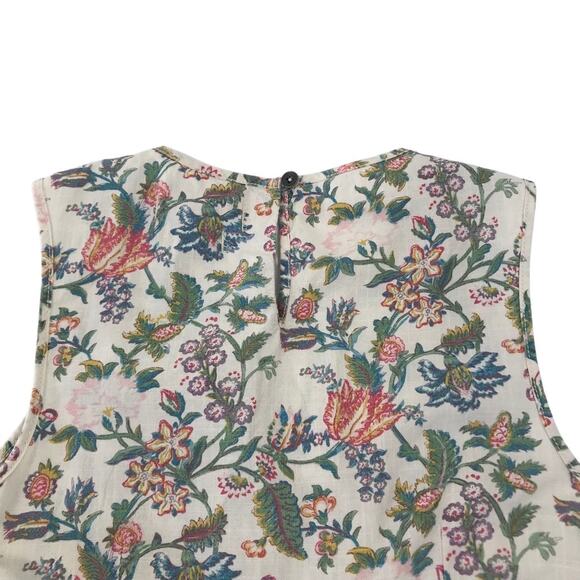 MADEWELL Garden Vine Sleeveless Cotton Dress Sz 0 Floral Fairy Cottage Preppy - Picture 7 of 14